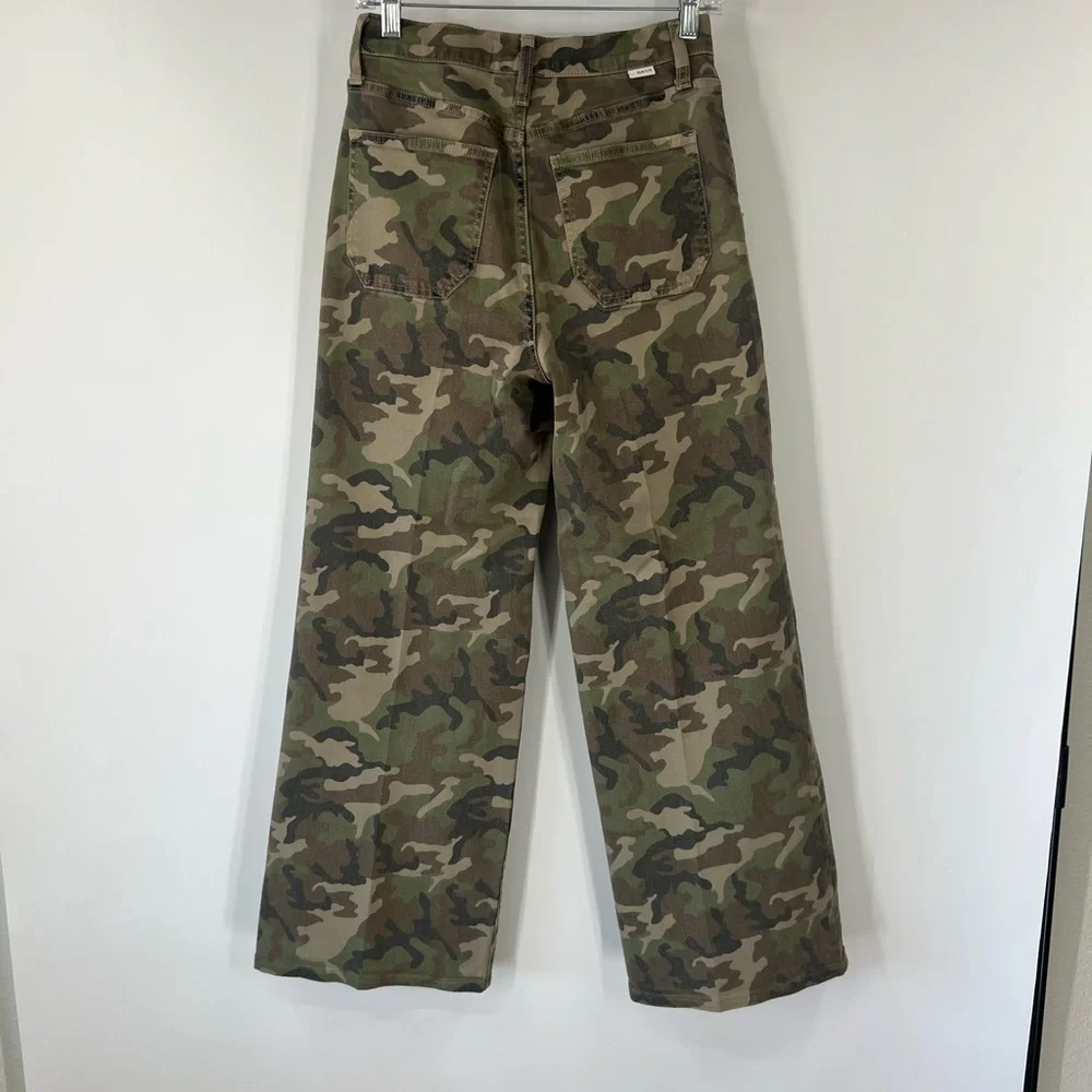 Daze Denim Far Out High Waist Wide Leg Jeans Camo - Picture 6 of 8